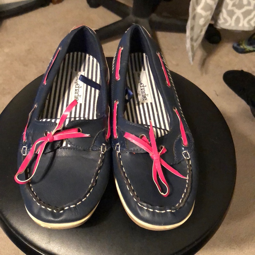 Navy and Pink Charming Charlie Shoes